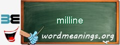 WordMeaning blackboard for milline